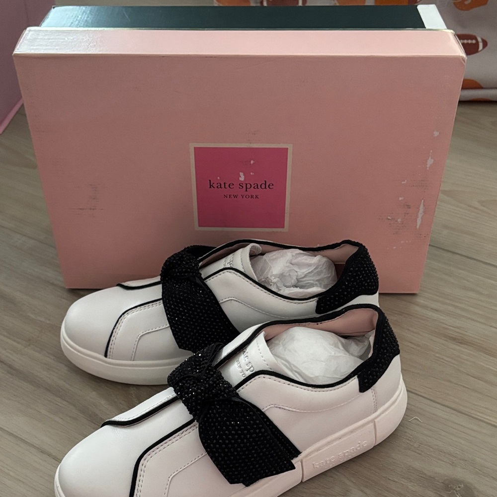 Kate Spade White and Black Sneakers size 6
